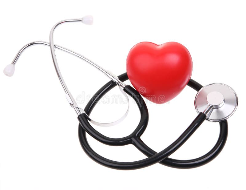 Stethoscope with heart stock image. Image of listen, cardiologist