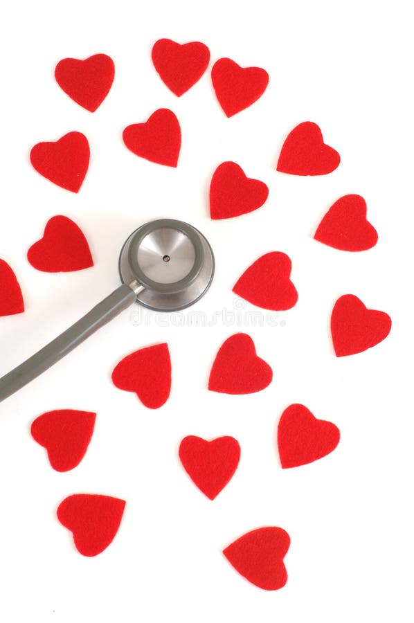 Stethoscope with hearts stock image. Image of flower, clinical 7597063