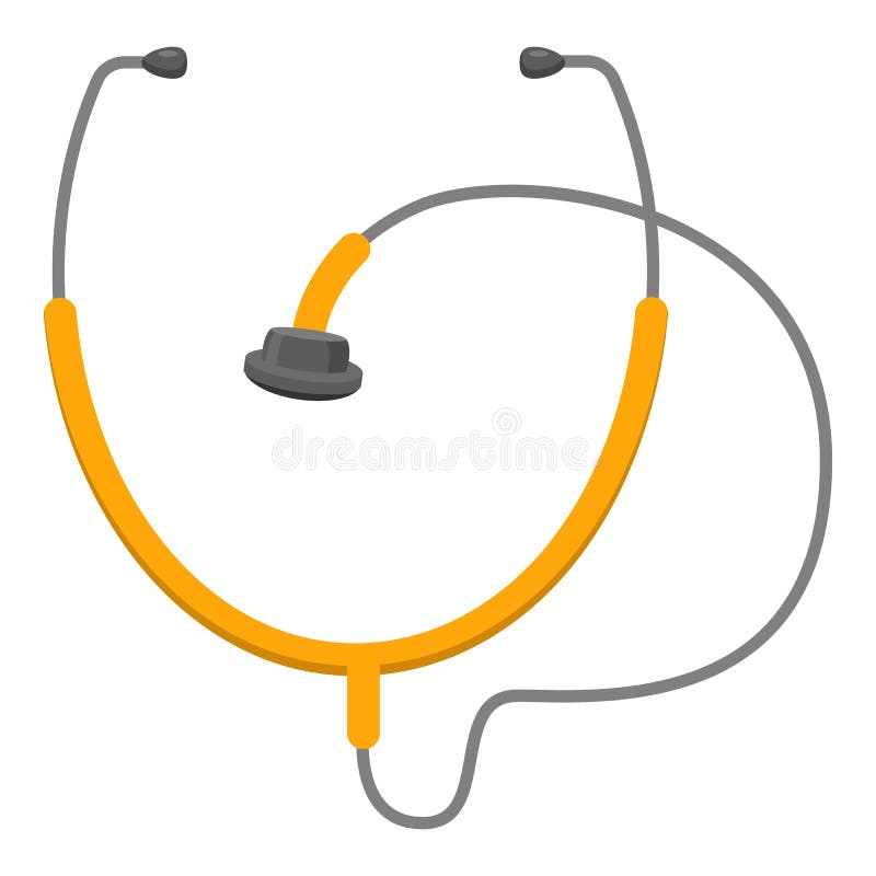 Stethoscope Icon, Cartoon Style Stock Vector Illustration of device