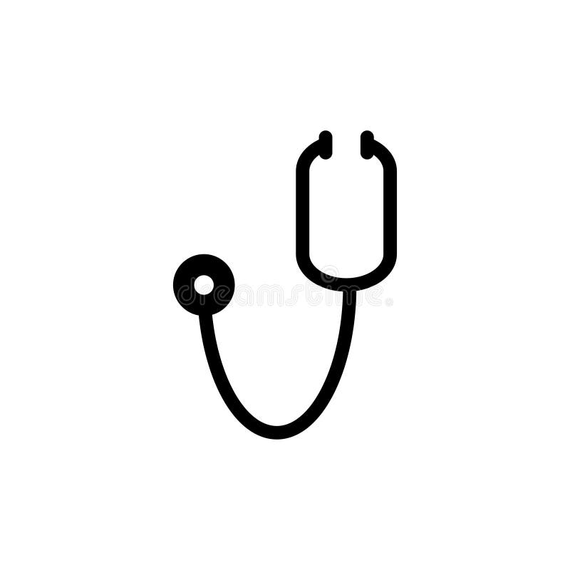 Stethoscope Icon Flat Vector Template Design Trendy Stock Vector