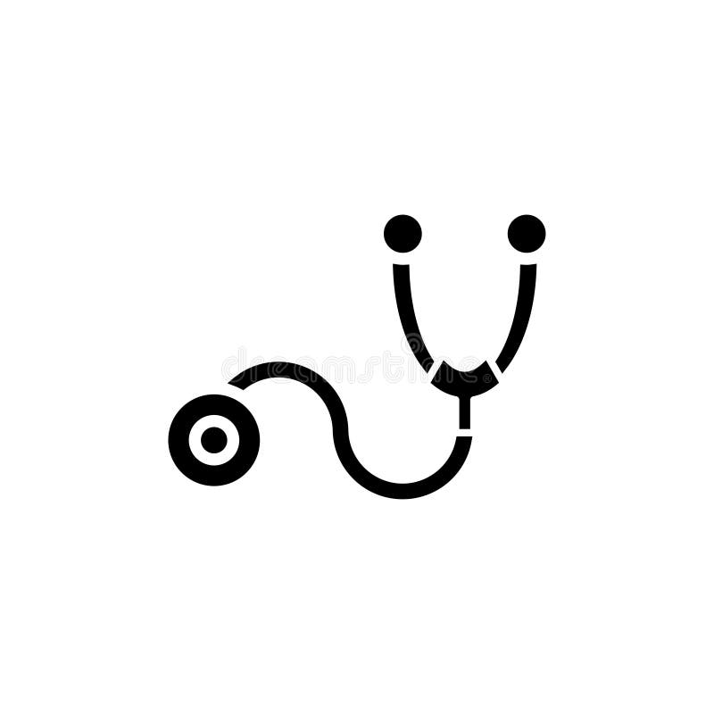 Stethoscope Icon Flat Vector Template Design Trendy Stock Vector