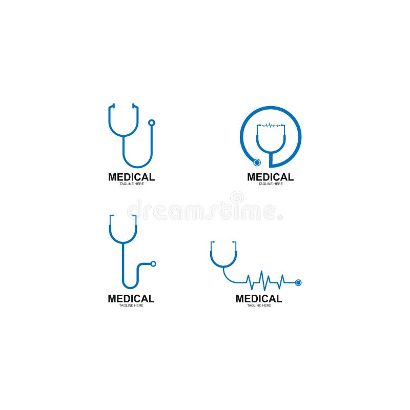 Stethoscope Logo Vector Icon for Medical Illustration Stock Vector