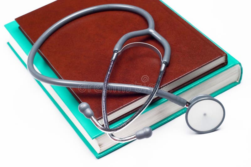 Stethoscope on a medical book