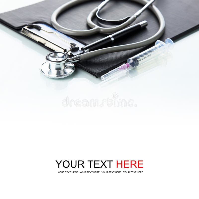 Stethoscope with medical clipboard