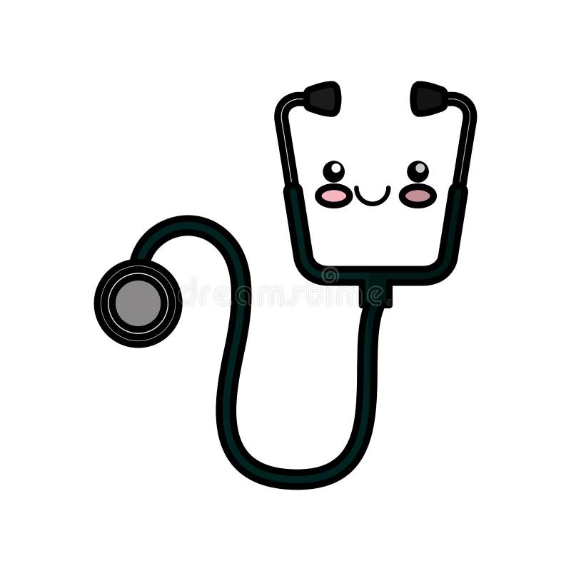 Stethoscope Medical Comic Character Stock Vector Illustration of