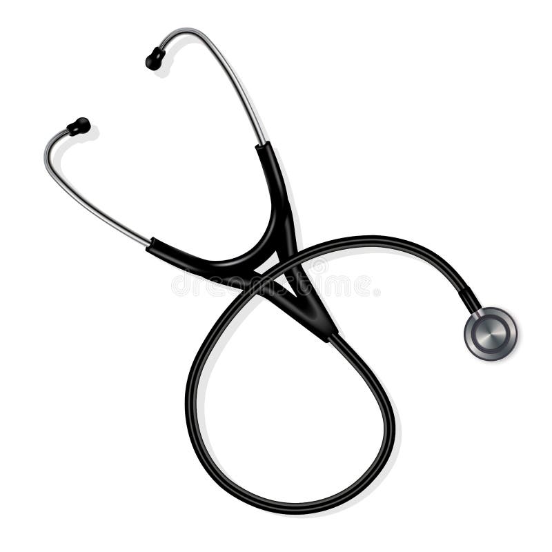 Stethoscope Isolated Realistic Icon. Vector Illustration. Stock Vector