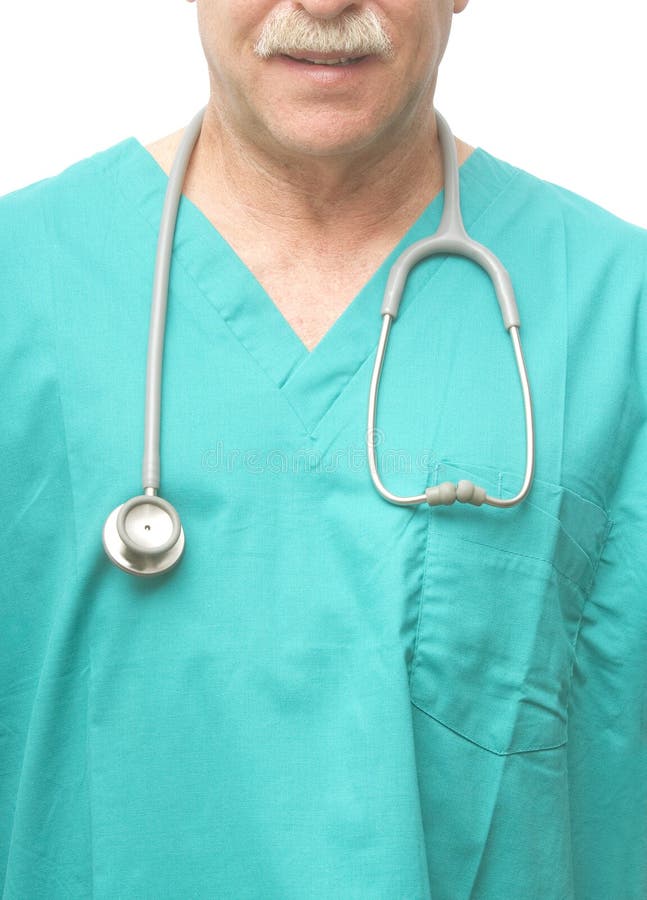 Stethoscope on Scrubs I stock photo. Image of exam, medical 26642618