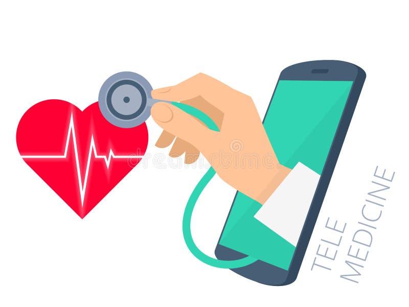 Stetoskop för hand för doktors` s hållande till och med telefonskärmkontrollen stock illustrationer Stetoskop för hand för doktors` s hållande till och med telefonskärmkontrollen stock illustrationer