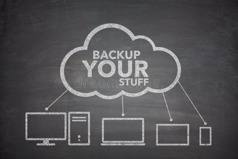 Backup your stuff concept on black background. Backup your stuff concept on black background.