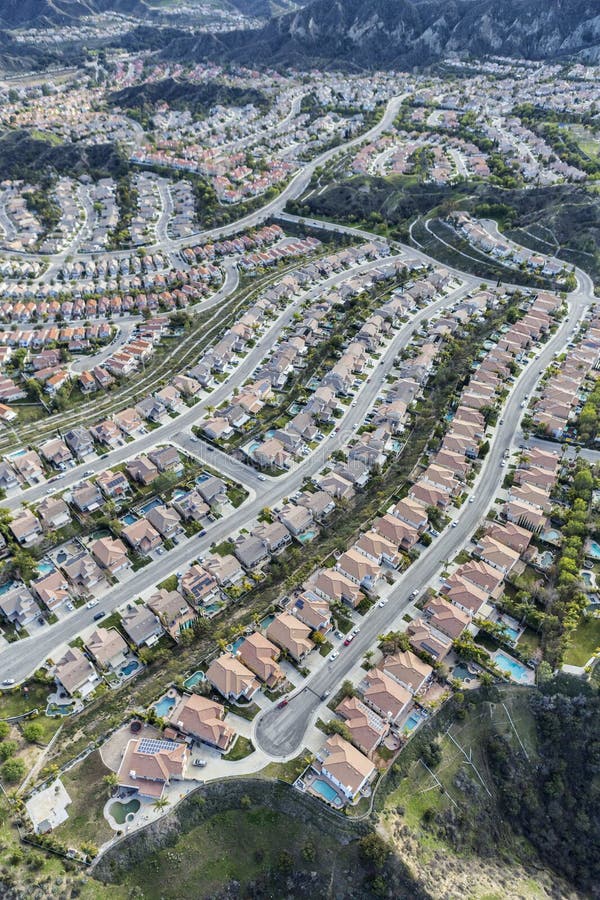 Stevenson Ranch California Aerial View Stock Image Image of location
