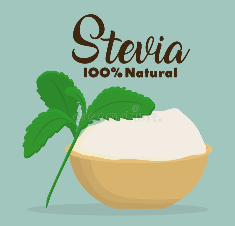 Steviabegreppsdesign stock illustrationer