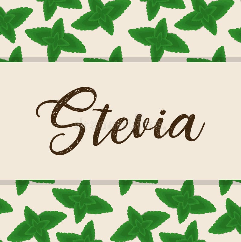 Steviabegreppsdesign stock illustrationer