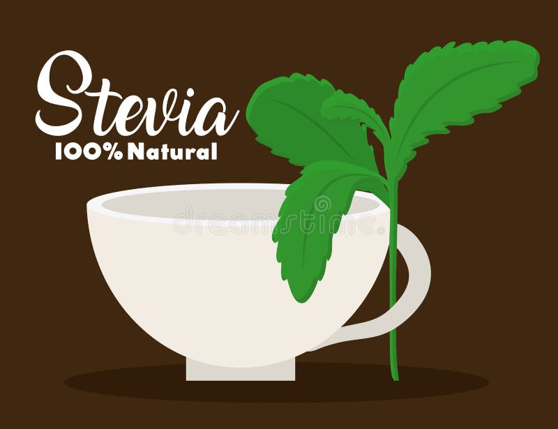 Steviabegreppsdesign stock illustrationer