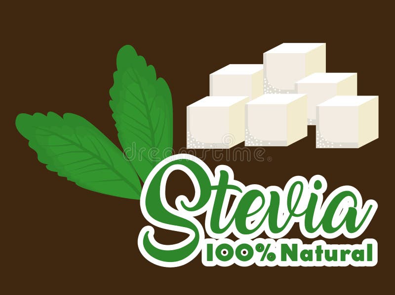 Steviabegreppsdesign royaltyfri illustrationer