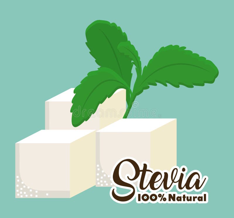 Steviabegreppsdesign stock illustrationer