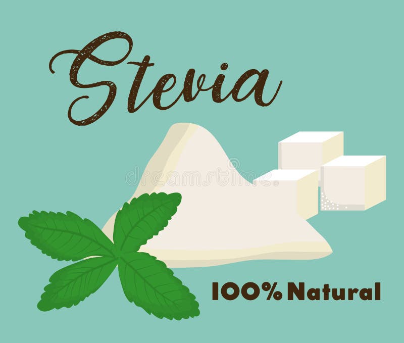 Steviabegreppsdesign royaltyfri illustrationer