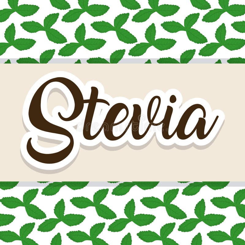 Steviabegreppsdesign stock illustrationer