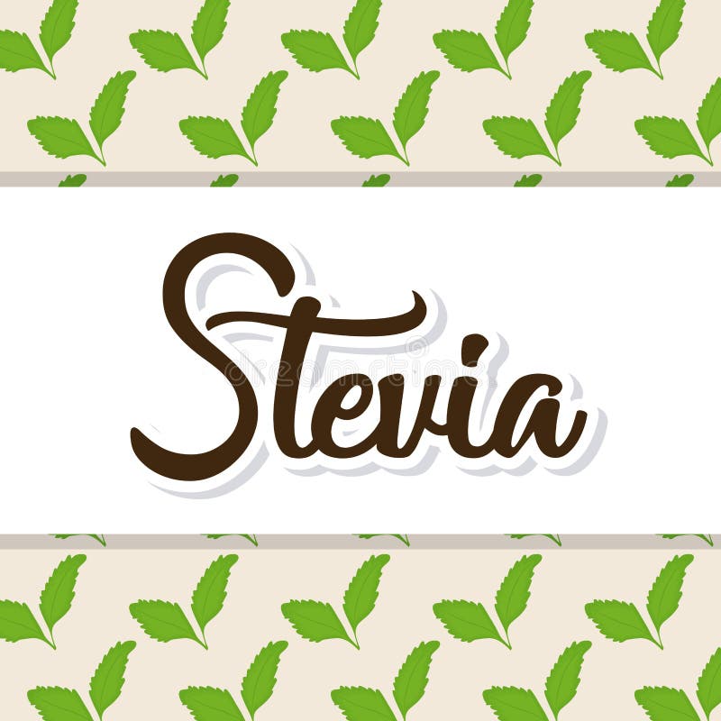 Steviabegreppsdesign royaltyfri illustrationer