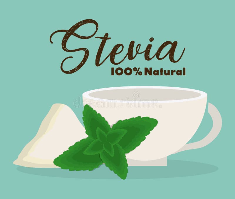 Steviabegreppsdesign stock illustrationer