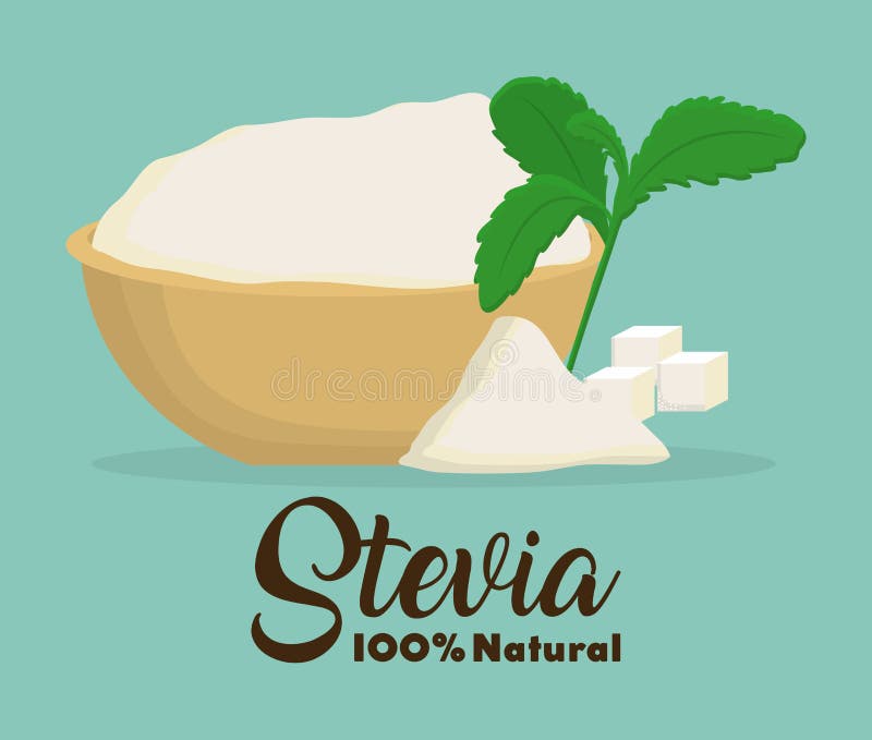 Steviabegreppsdesign stock illustrationer