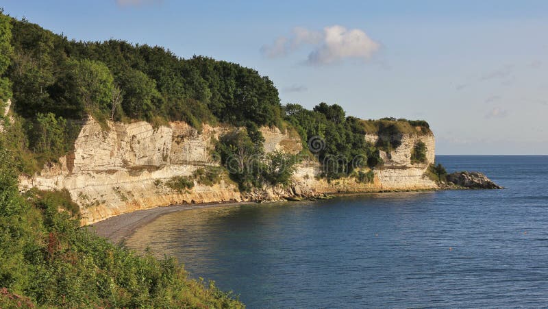Stevns Klint, απότομος βράχος πετρών κιμωλίας στη Ανατολική Ακτή της Δανίας στοκ εικόνα με δικαίωμα ελεύθερης χρήσης Stevns Klint, απότομος βράχος πετρών κιμωλίας στη Ανατολική Ακτή της Δανίας στοκ εικόνα με δικαίωμα ελεύθερης χρήσης