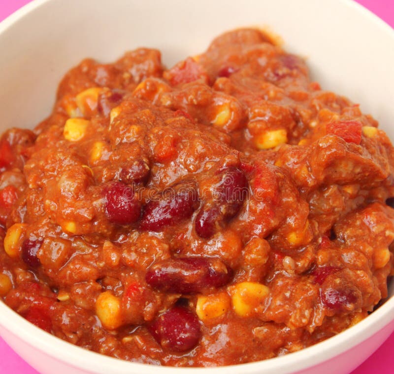 Stew of Beans and Meat with Chili Stock Photo Image of meal, carne