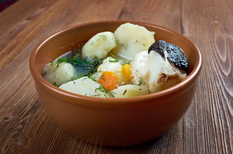 Stew catfish with potato stock photo. Image of dinner 45122486