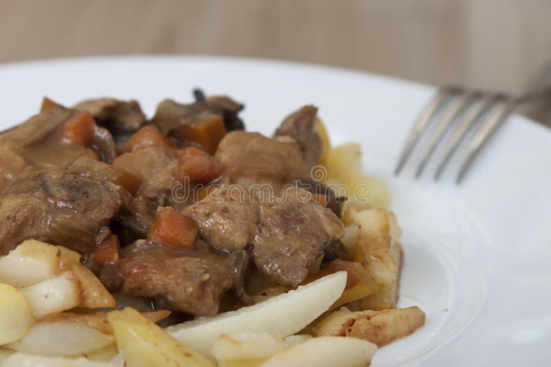 Stew with dried mushrooms stock photo. Image of dish 35637868