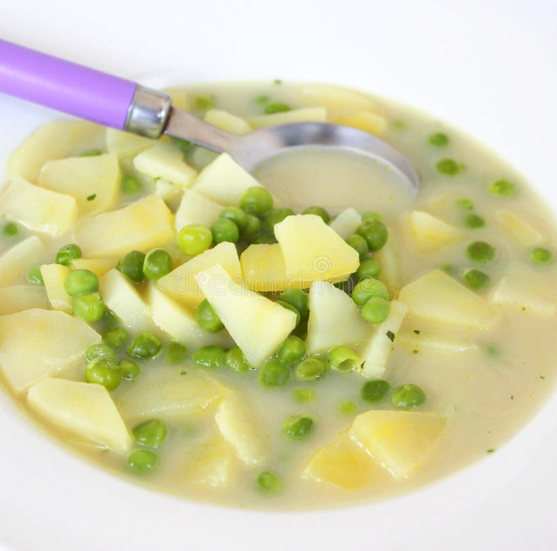 Stew of peas and potatoes stock photo. Image of food 32625008