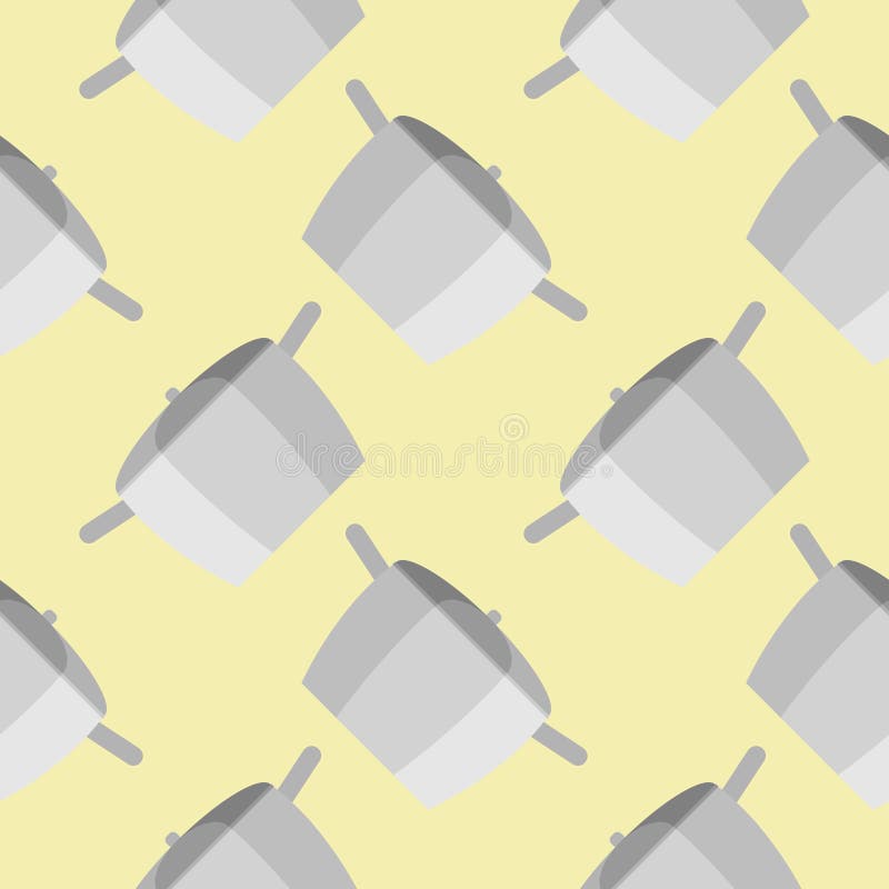 Stew pot seamless pattern. kitchenware vector illustration vector illustration