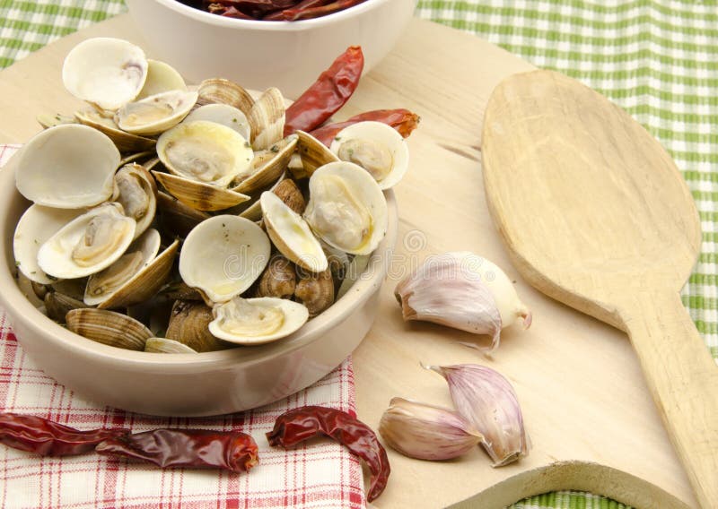 Stew steamed clams stock image. Image of background, protein 26323687