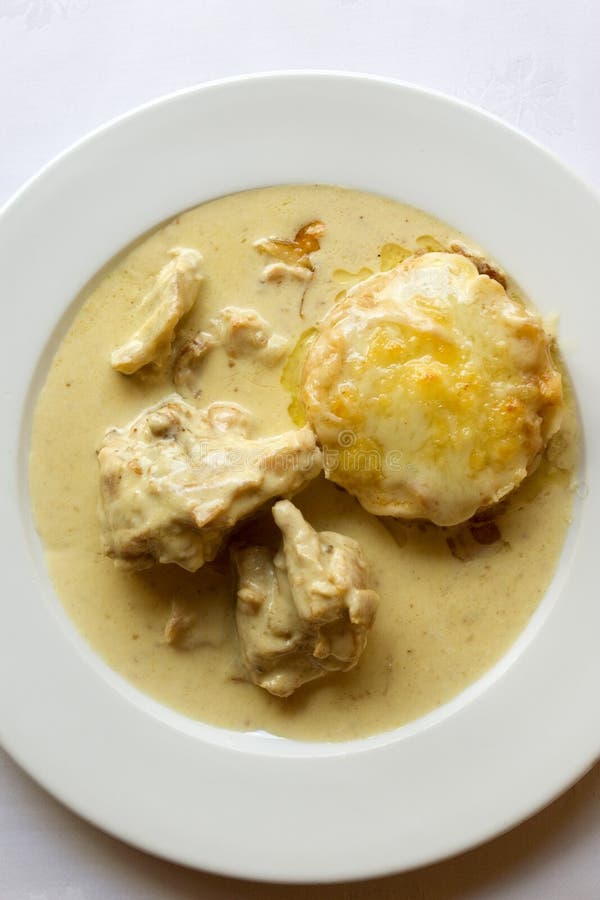 Stewed rabbit and mashed potatoes