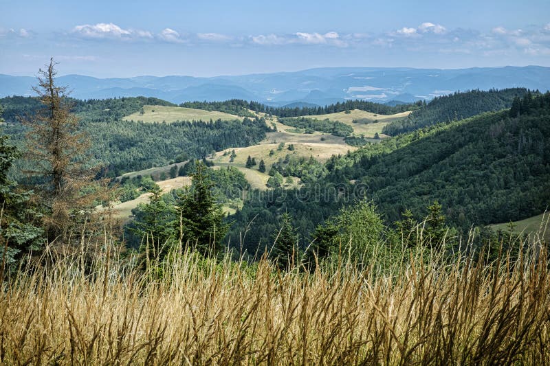 Štiavnické vrchy, Slovensko, sezónní přírodní scenérie