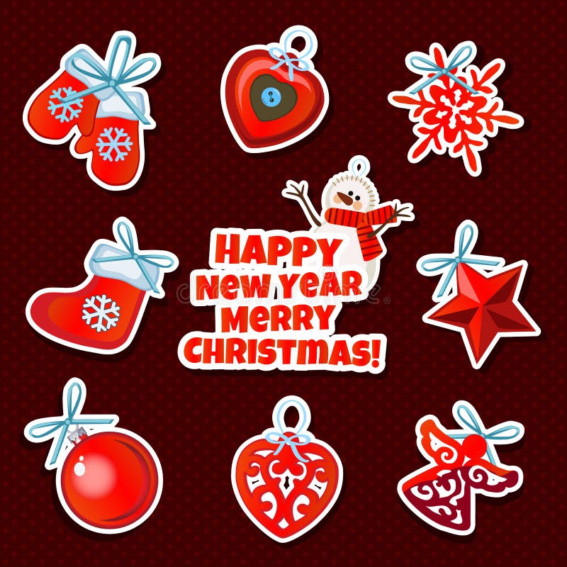Stichprobenplanpackpapier mit Attributen des neuen Jahres und des Weihnachten Skizze des Plakats, Parteieinladung und vektor abbildung Stichprobenplanpackpapier mit Attributen des neuen Jahres und des Weihnachten Skizze des Plakats, Parteieinladung und vektor abbildung