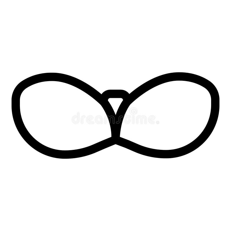 Strapless bra icon outline style Royalty Free Vector Image