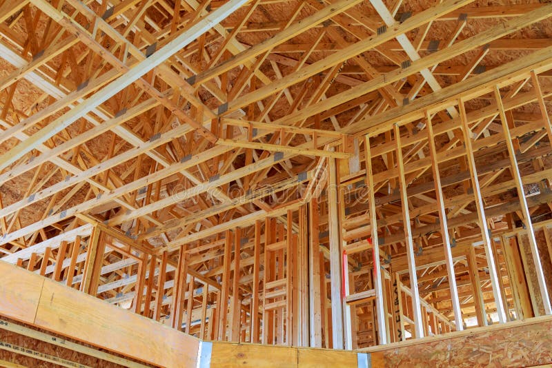 A stick built house under construction royalty free stock photos