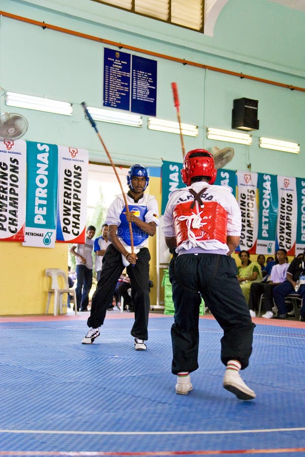 Stick Fighting (Silambam) Action Editorial Stock Photo - Image of fighting,  tournament: 9565373