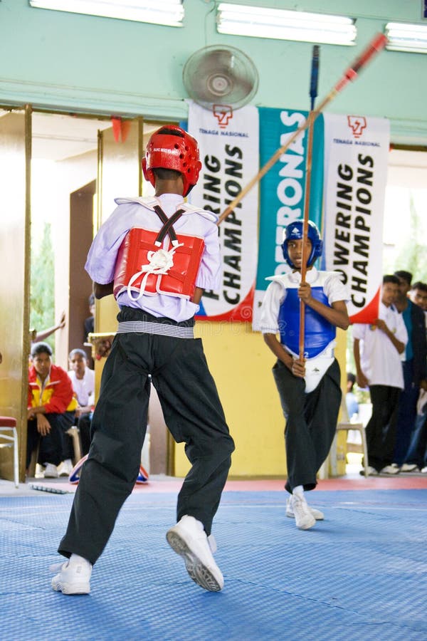 Stick Fighting (Silambam) Action Editorial Stock Photo - Image of sport,  recreation: 9563083