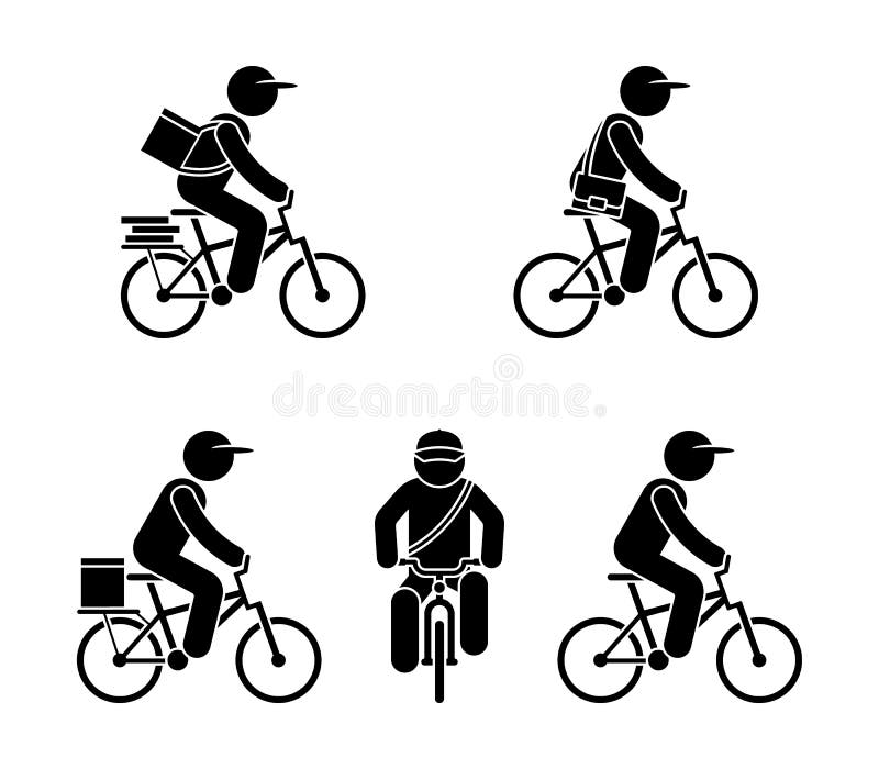 Bicycle Stick Figure Stock Illustrations 320 Bicycle Stick