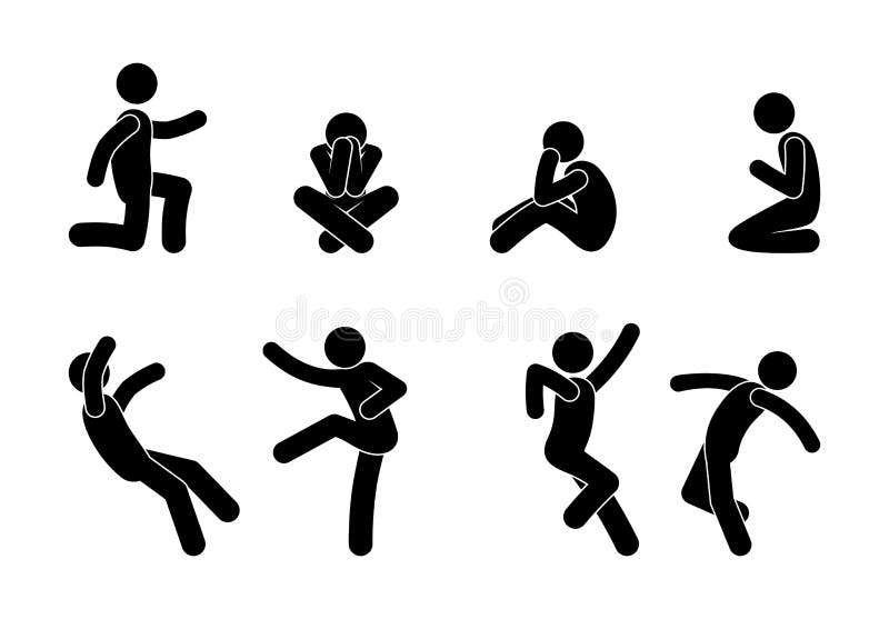 stick family of 5 clipart cutout