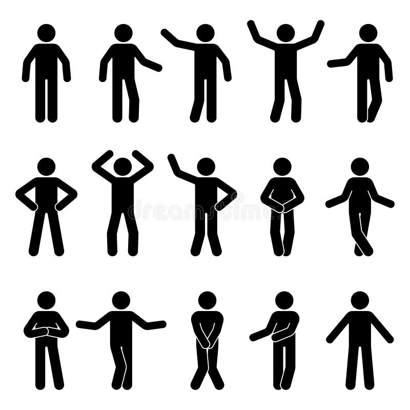 Free: Body, man, normal, person, standing, stick figure, stickman icon 