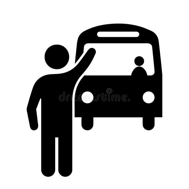 stick figure bus driver cartoon