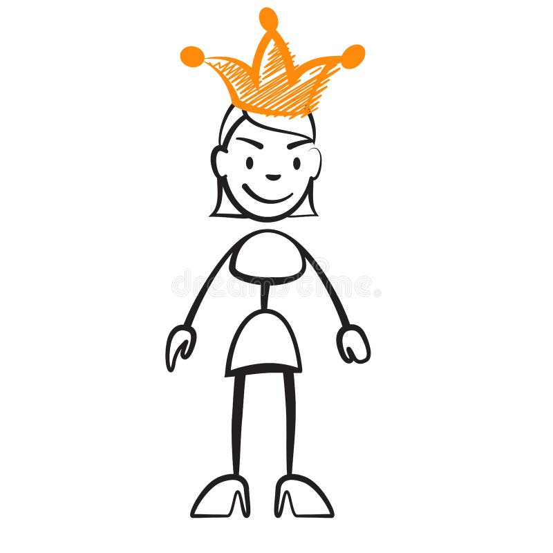 King Stick Man Crown Bowing Meme Stock Illustration 2322577227