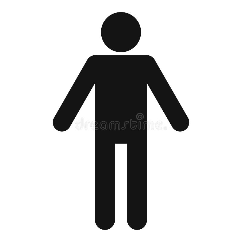 Stick figure stickman icon red Royalty Free Vector Image