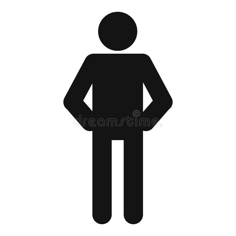 Stick figure stickman icon red Royalty Free Vector Image