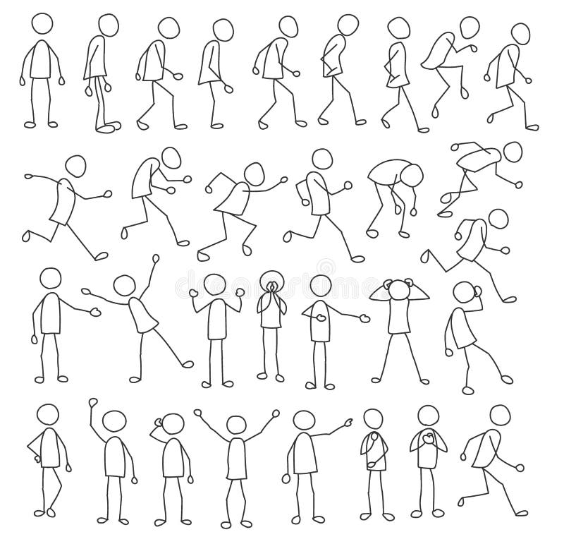 Stick Figures Stock Photos, Stick Figures Royalty Free Images, Pictures And Stick  Figures Stock Photogr… | Stick figure drawing, Stick drawings, Flip book  animation