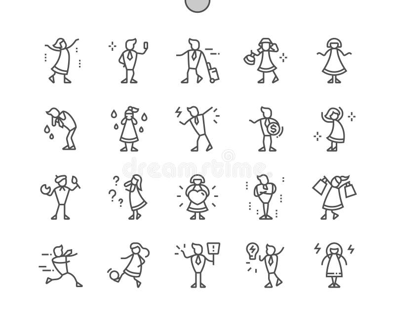 Stick Figure Stickman Stick Man Basic Human Actions Positions Poses  Postures Standing Sitting Thinking Waving Pictogram Icons PNG SVG Vector -  Etsy