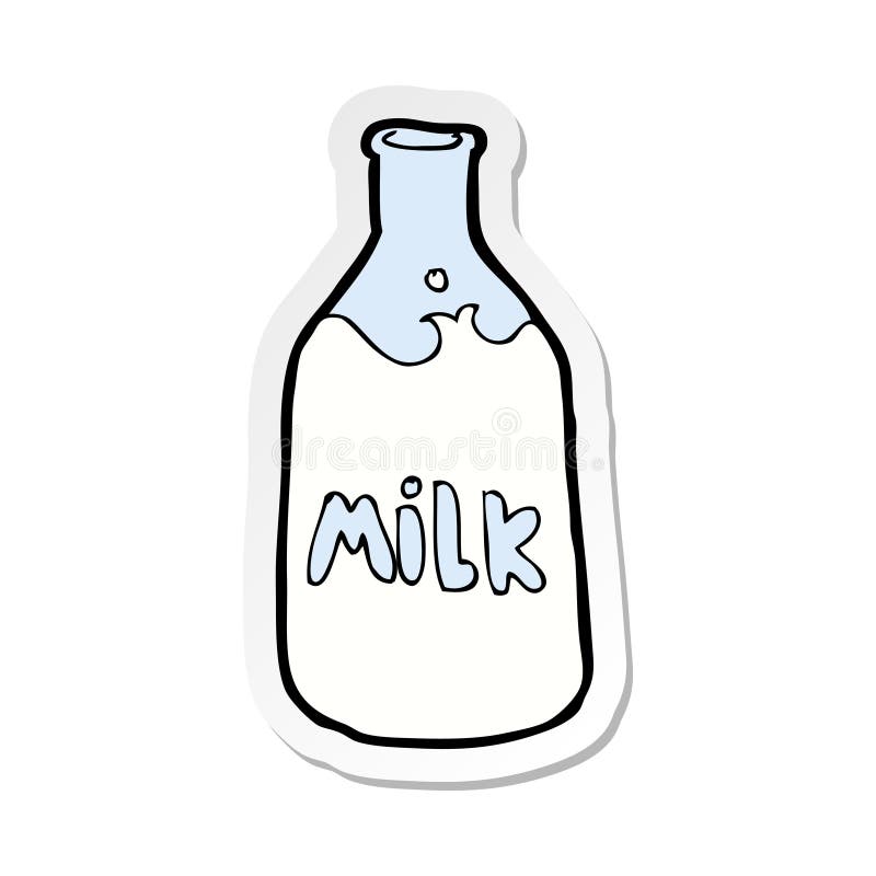 Cartoon bottle of milk stock illustration. Illustration of cartoon -  37032126