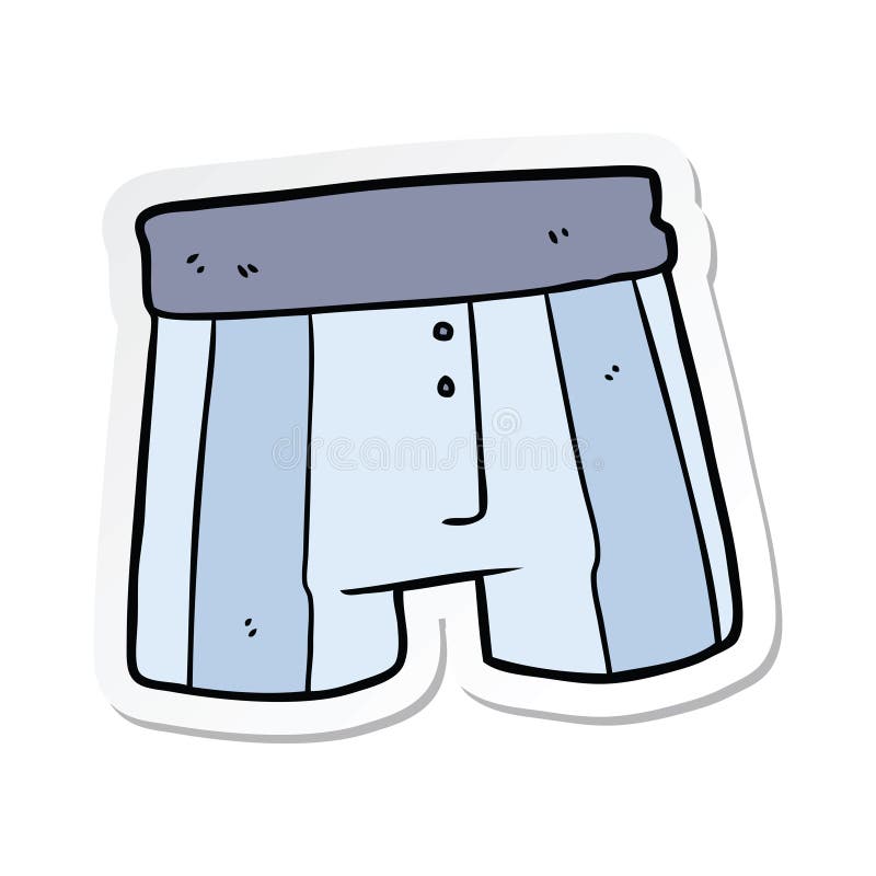 Underwear Boxer Shorts Pants Cute Cartoon Sticker Stick Icon Decal Label  Drawing Illustration Retro Doodle Freehand Free Hand Drawn Quirky Art  Artwork Funny Character Kawaii Objects Stock Illustrations – 2 Underwear  Boxer