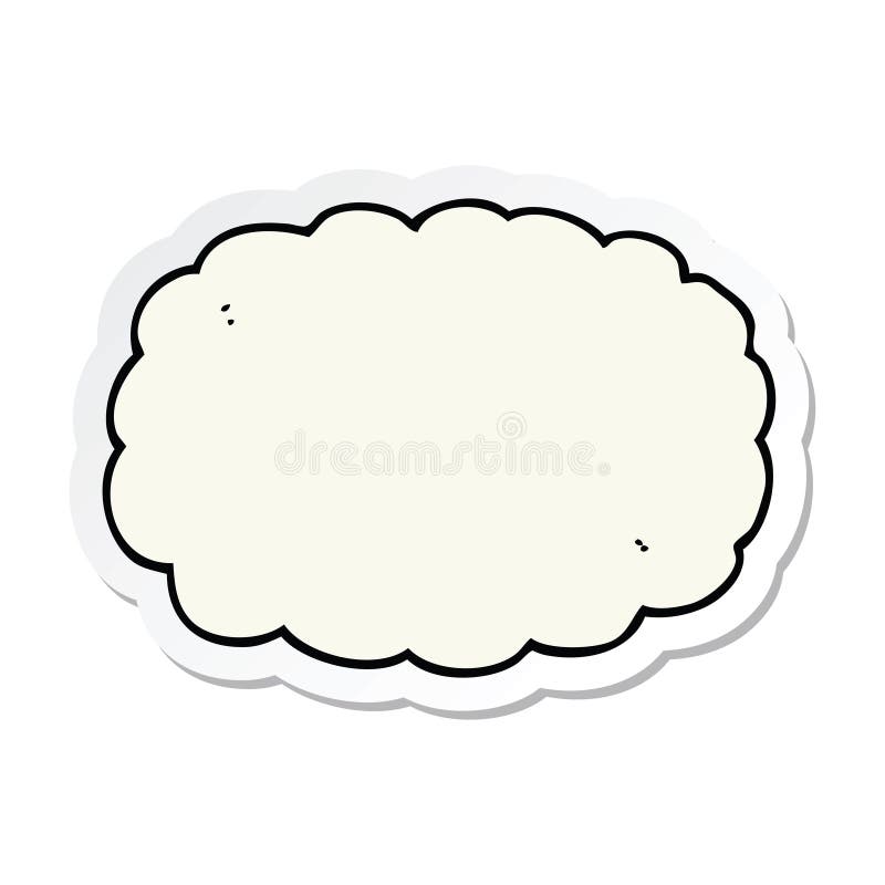 sticker of a cartoon cloud